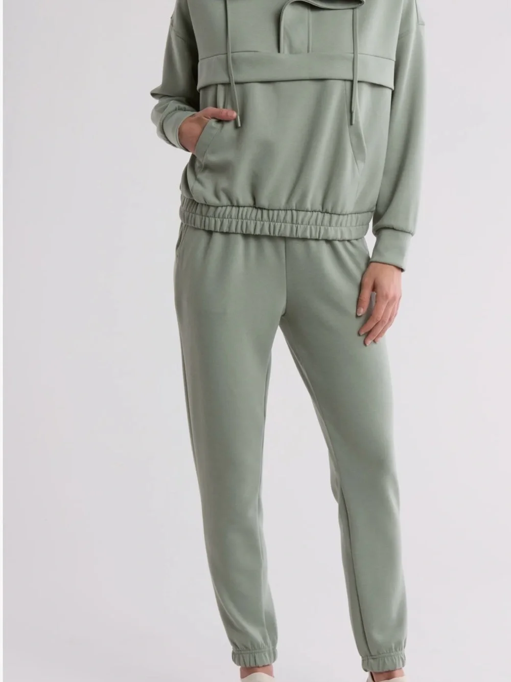 Yogalicious Venice Scuba Hoodie & Joggers Set Sage Green